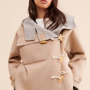 Free People Slouchy Hooded Duffle Jacket